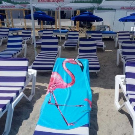 Пляжное полотенце махра 150*150 см By Ido Flamingo