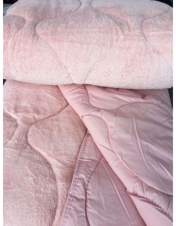 Двустороннее теплое одеяло покрывало Evibu Pink 155*215