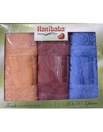 Набор кухонных бамбуковых полотенец Hanibaba 50*30 3 шт Rainbow