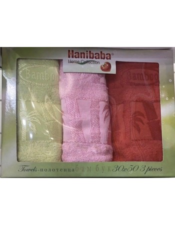 Набор кухонных бамбуковых полотенец Hanibaba 50*30 3 шт Bonbons