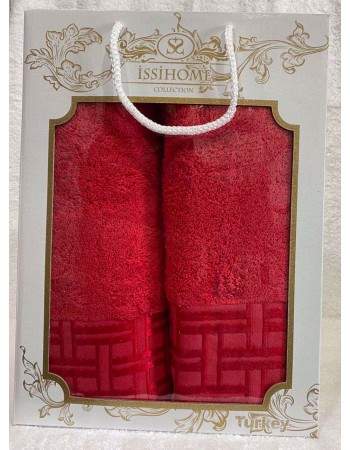 Комплект полотенец Лицевое + Банное Issi Home Red