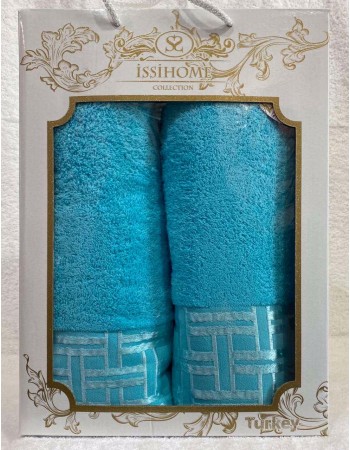 Комплект полотенец Лицевое + Банное Issi Home Blue