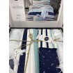 Комплект постельного белья Istanbul Yacht&Marine евро в наборе с двумя полотенцами пештемаль Seaport Mint