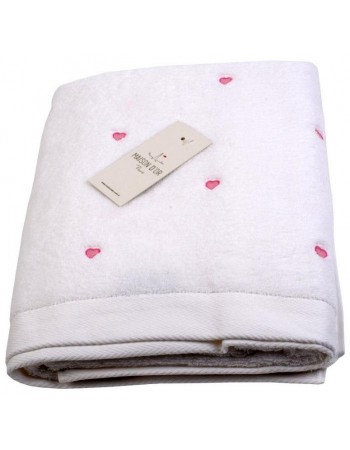 Полотенце Maison D'or Love Towel 85*150 (розовое сердце)