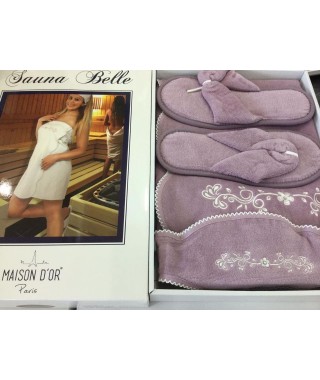 Женский набор в сауну/душ Maison D'or Bella фиолетовый