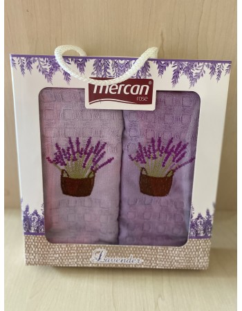 Набор вафельных полотенец Mercan Lavender 45*65 2 шт