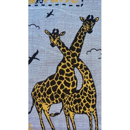 Набор кухонных льняных полотенец Mercan Giraffe Yellow 27*50 8 шт