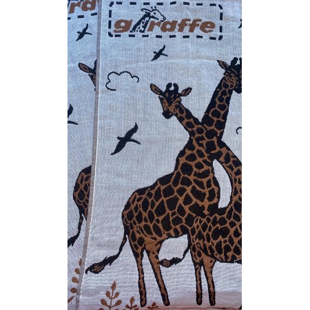 Набор кухонных льняных полотенец Mercan Giraffe Brown 27*50 8 шт