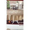 Тефлоновая тканевая скатерть на круглый стол Verolli Home Store 160 Cream